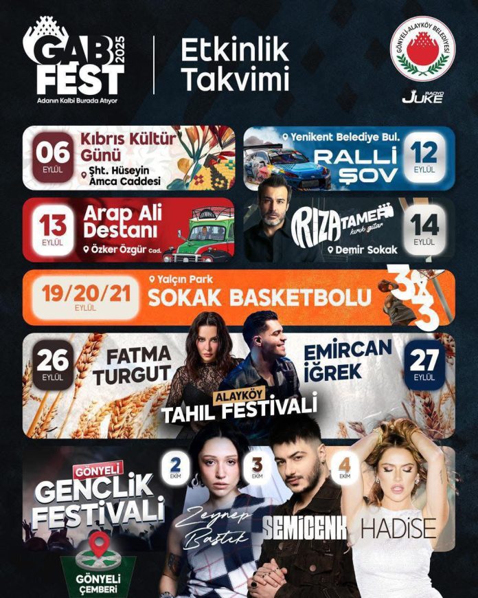 Gönyeli-Alayköy Belediyesi GABFEST 2025’i Duyurdu: Kültür, Sanat ve Spor Bir Arada