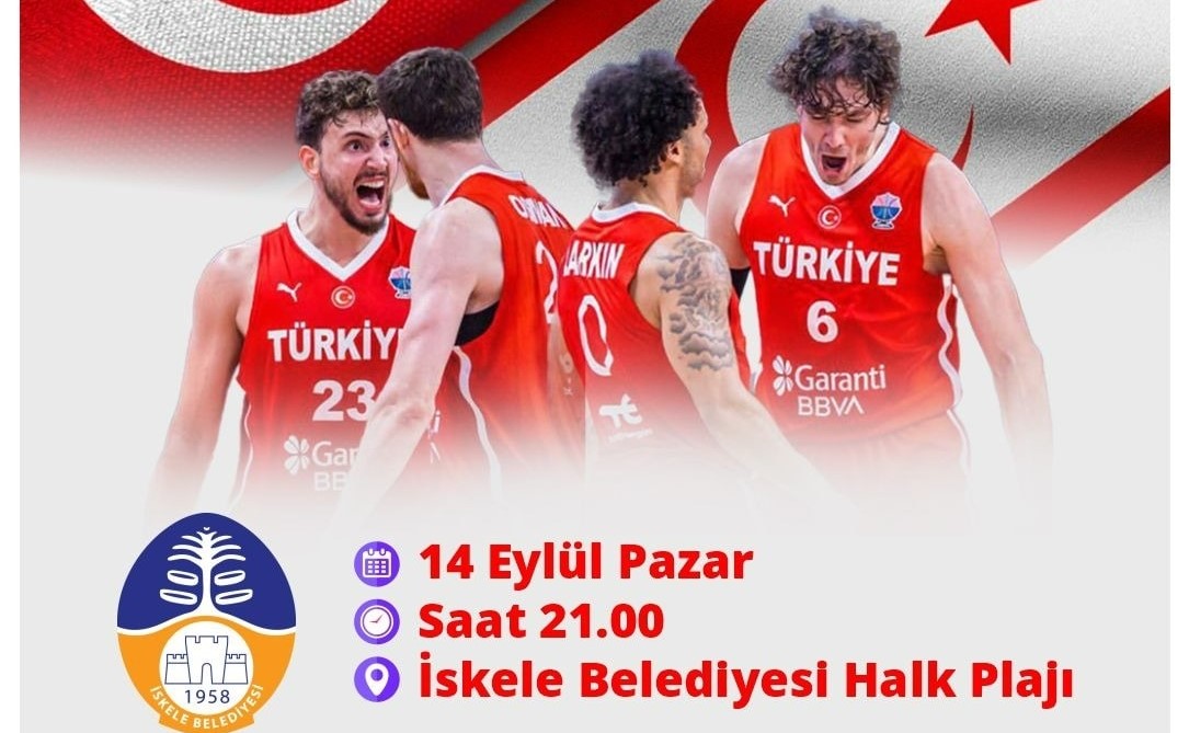 Avrupa Basketbol Şampiyonası Finali İskele Long Beach’te Dev Ekranda