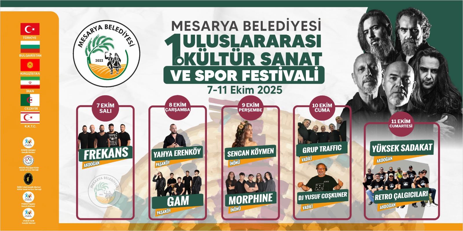 1. Uluslararası Kültür, Sanat ve Spor Festivali  Mesarya'da başlıyor