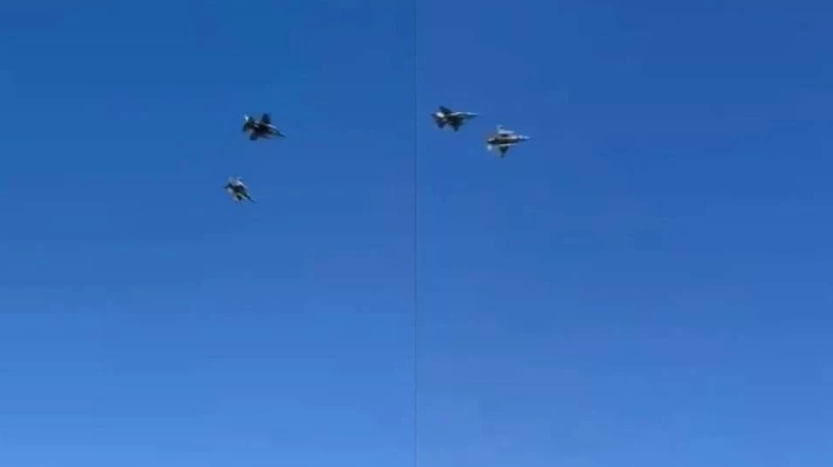 Rumlardan provakasyon: Askeri geçit töreni sırasında, Yunan F-16 savaş uçakları Lefkoşa semalarında uçtu