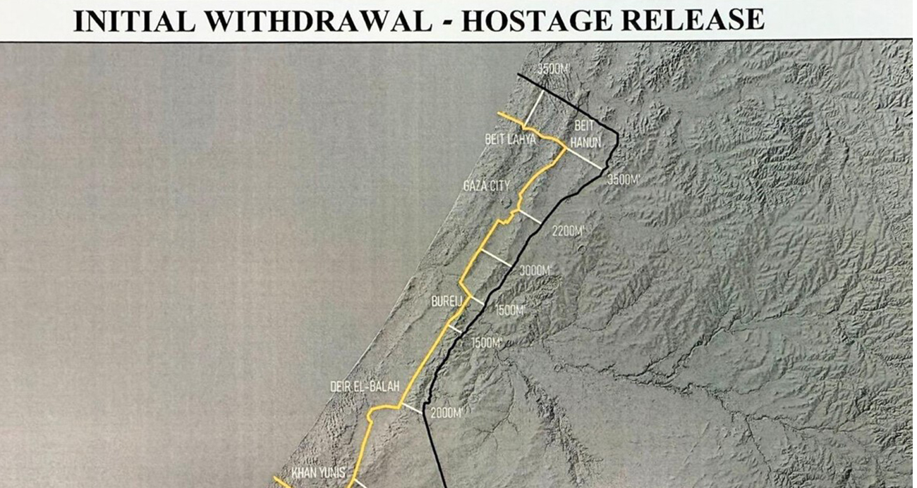 Trump harita paylaşarak duyurdu: İsrail ilk çekilme hattını kabul etti!