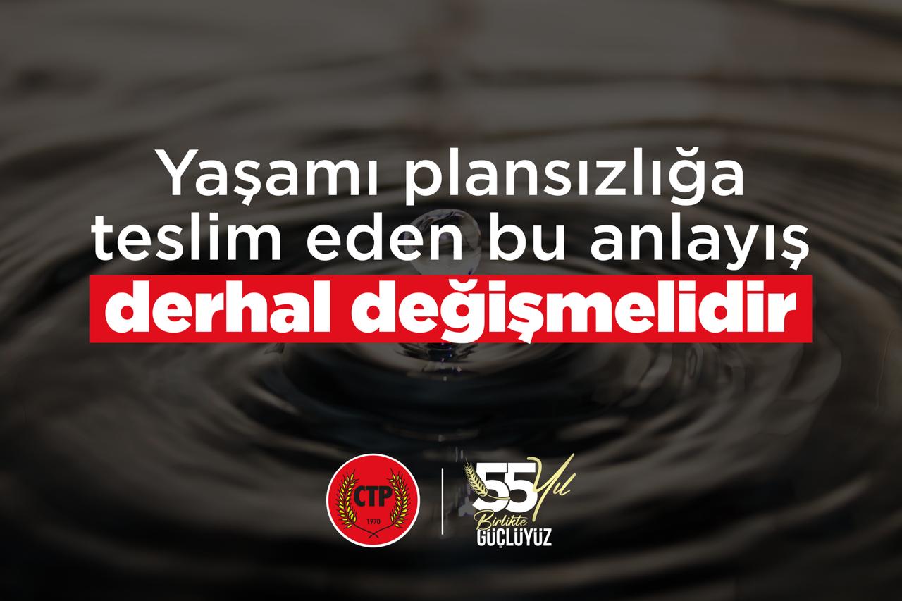 Yaşamı plansızlığa teslim eden bu anlayış derhal değişmeli