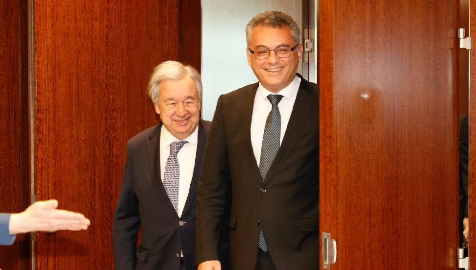 Erhürman, Guterres ile bir araya geldi