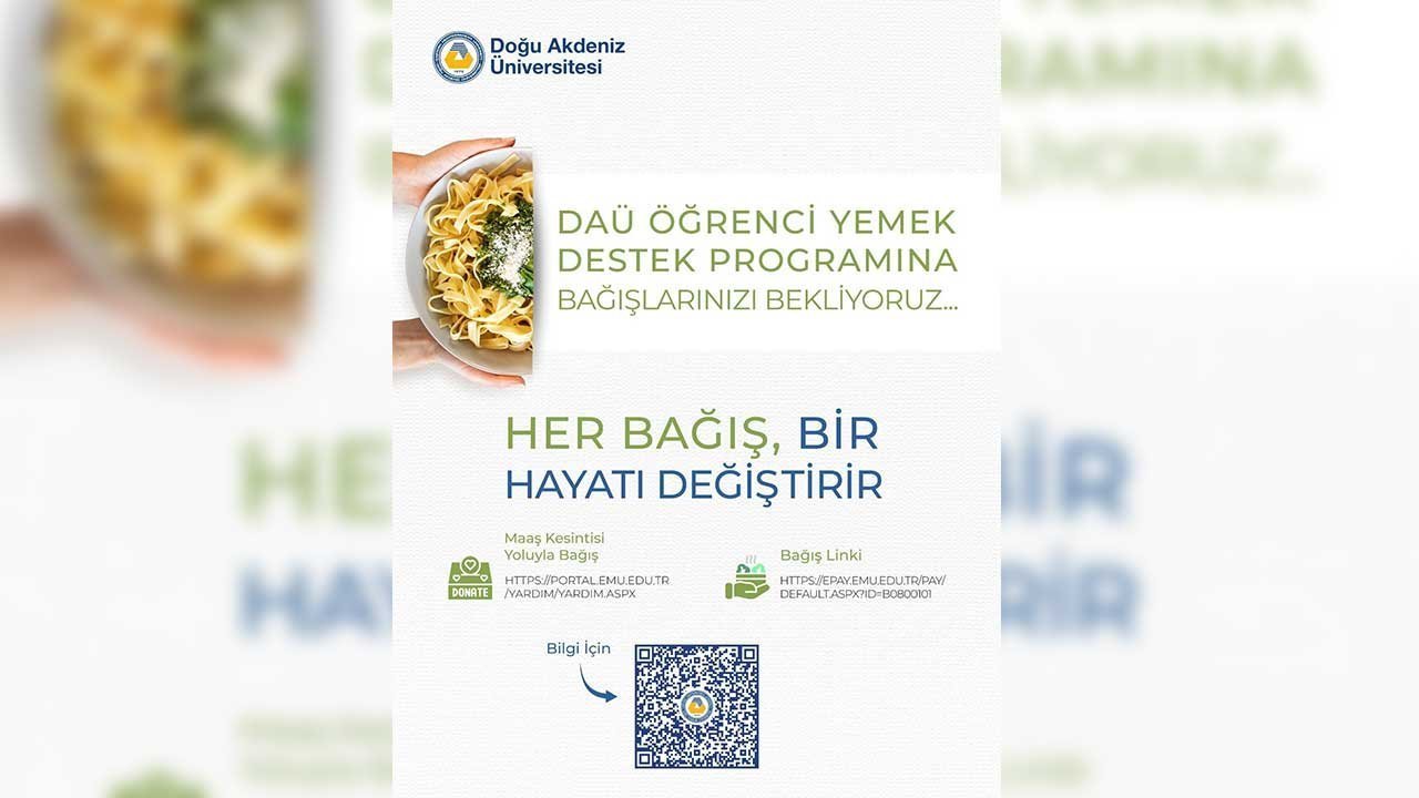 DAÜ’den öğrencilere güç veren destek: Öğrenci yemek destek programı