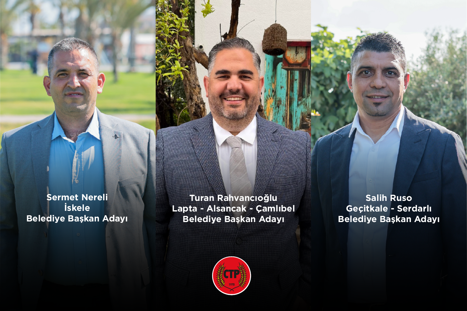 CTP üç yeni belediye başkan adayını açıkladı