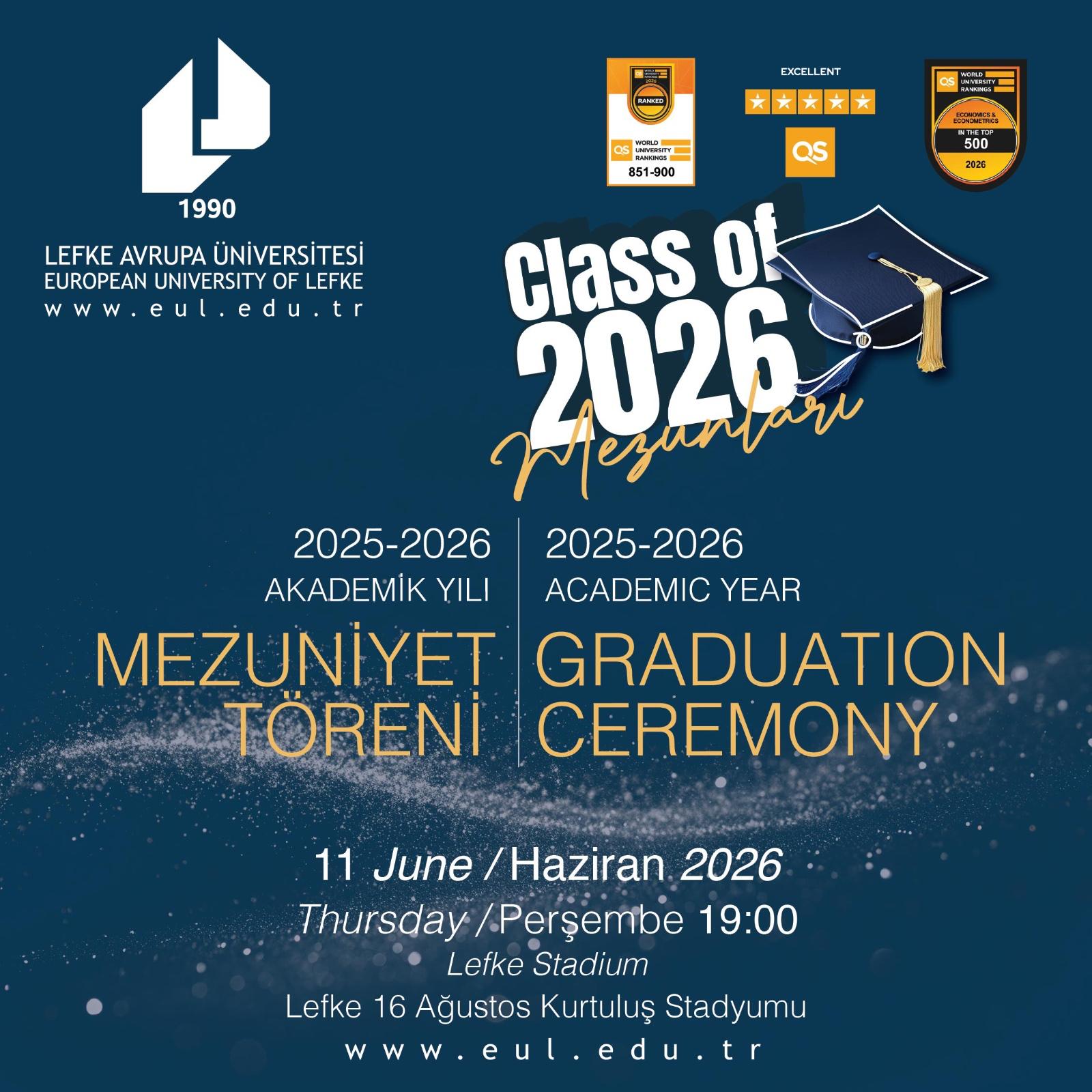 LAÜ’de mezuniyet heyecanı: 33’üncü dönem mezunları diplomalarını alıyor