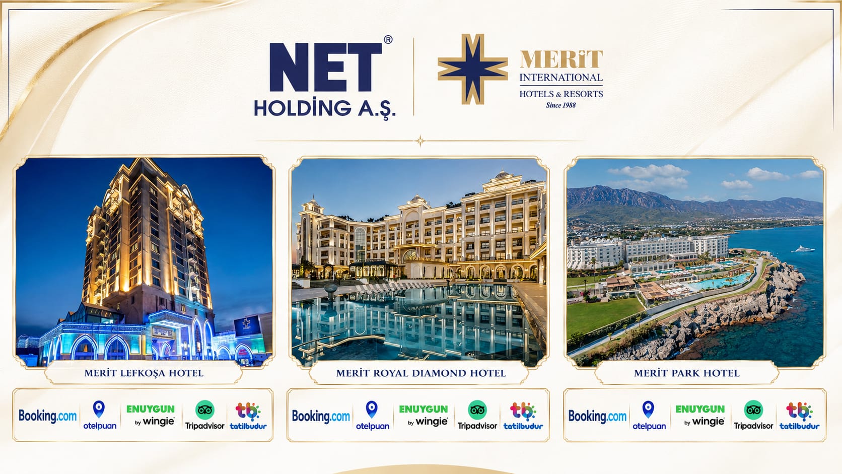 Merit Otellerine ödül yağdı: Merit Otelleri, 2025'te 8 uluslararası ödüle layık görüldü