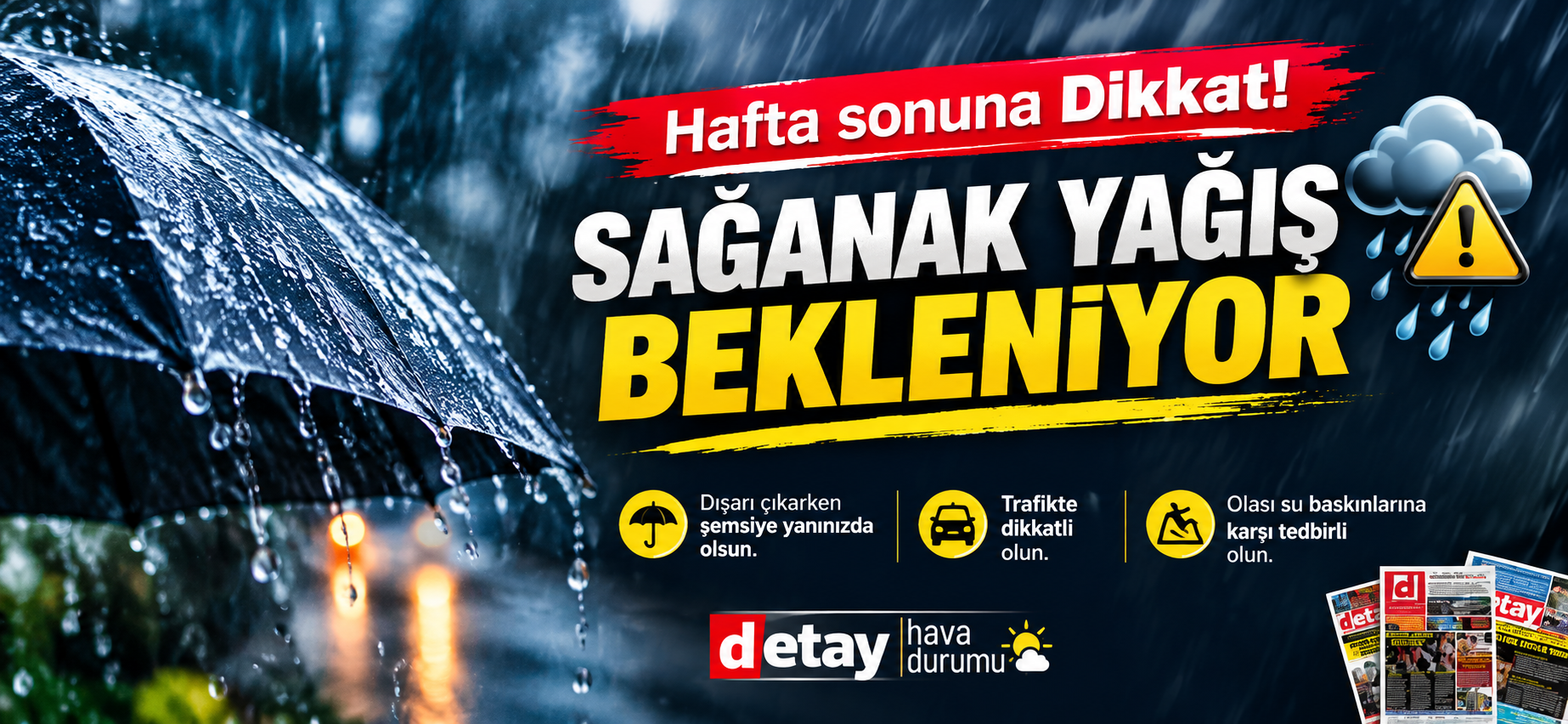Yağışlı hava pazartesiye kadar etkisini sürdürecek
