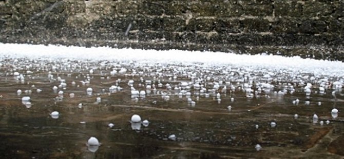 Güzelyurt'a dolu yağdı ! ( VIDEO HABER)