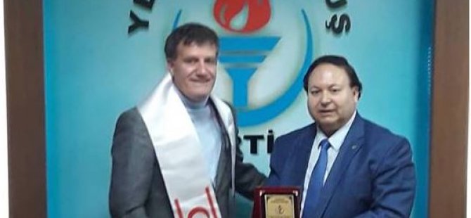 YDP'ye , Türkiye - Kuzey Kıbrıs Türk Cumhuriyeti İşbirliği Cemiyeti'nden ziyaret