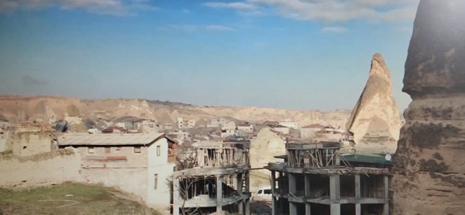 Peri Bacaları'nda otel inşaatı