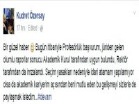 Özersay "Prof" oldu