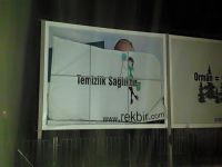 Vandallık! Akıncı'nın posterlerini parçaladılar!