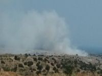 İskele'de çöplükte yangın çıktı