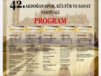 42.Akdoğan Spor, Kültür ve Sanat Festivali başlıyor