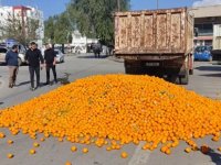 Narenciye üreticileri Güzelyurt’ta eylem düzenledi