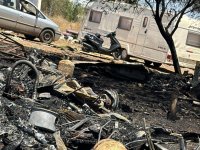 Karavanda biriken gaz kaçağı yangın başlattı!