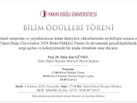 Yakın Doğu Üniversitesi Bilim Ödülleri ve Dr. Suat Günsel Onur Ödülü Sahiplerini Buluyor