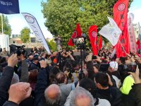 33 sendika Meclis önünde eylem yaptı, genel greve gidildi!