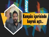 Bayrak açtı tutuklandı