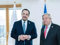 Hristodulidis ile Guterres Fransa’da bir araya geldi