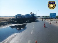 Lefkoşa-Gazimağusa Anayolu’nda Trafik Akışı Durduruldu