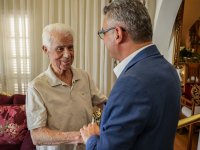 Erhürman, 3. Cumhurbaşkanı Derviş Eroğlu’nu ziyaret etti