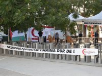 Lefkoşa'da Filistin Dayanışma Çadırı kuruldu