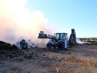 Mehmetçik çöplüğünde yangın çıktı