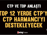 CTP ve TDP anlaştı.. TDP CTP'yi 12 yerde CTP ise TDP'yi 1 yerde destekleyecek