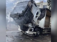 Lefkoşa Küçük Kaymaklı’da tır yandı