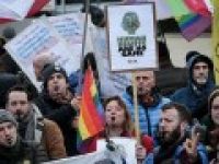 Brüksel'de Putin protestosu