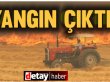 Sınırüstü’nde izinsiz yakılan ateş 5 dönümlük araziyi kül etti