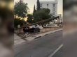 Girne’de kaza: Elektrik direği devrildi, sürücüler dikkat