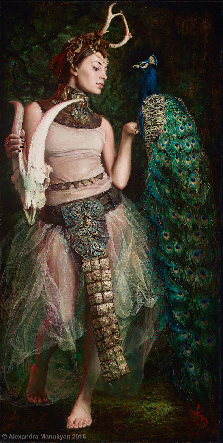 AlexandraManukyan7TheClockofQuietus36x18oiloncanvas