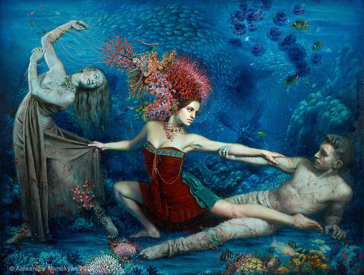 AlexandraManukyan9WhentheWatersRise48x36oilonBelgianlinen