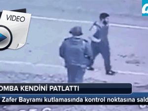 Polisin yanına geldi pimi çekti!